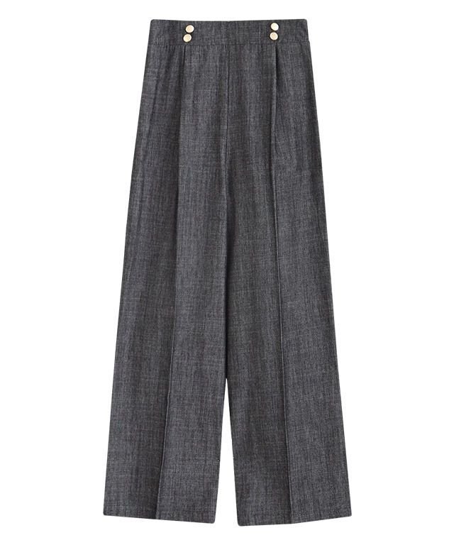 【ピエロ/Pierrot】のシャンブレーマリンパンツ インテリア・キッズ・メンズ・レディースファッション・服の通販 founy(ファニー) https://founy.com/ ファッション Fashion レディースファッション Fashion for Women パンツ Pants & Trousers おすすめ Recommended / Our Picks シャンブレー Chambray, Denim-Like Fabric センター Center, Center Line デニム Denim, Jeans Material プチプライス・低価格 Affordable / Budget Price ワイド Wide, Wide Fit |ID: prp329100003118557 ipo3291000000024899859