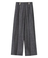 【ピエロ/Pierrot】のシャンブレーマリンパンツ 人気、トレンドファッション・服の通販 founy(ファニー) ファッション Fashion レディースファッション Fashion for Women パンツ Pants & Trousers おすすめ Recommended / Our Picks シャンブレー Chambray, Denim-Like Fabric センター Center, Center Line デニム Denim, Jeans Material プチプライス・低価格 Affordable / Budget Price ワイド Wide, Wide Fit |ID:prp329100003118557