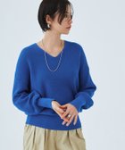 【ピエロ/Pierrot】のRASW 綿100%Vネックニット 人気、トレンドファッション・服の通販 founy(ファニー) ファッション Fashion レディースファッション Fashion for Women トップス・カットソー Cut & Sew Tops ニット Knit Tops & Sweaters Vネックトップス V-Neck Tops / V-Cut Neckline Shirts デコルテ Décolleté, Neckline プチプライス・低価格 Affordable / Budget Price ロング Long, Long-Length 畦 Ribbed Knit thumbnail ブルー|ID: prp329100003118569 ipo3291000000036046363
