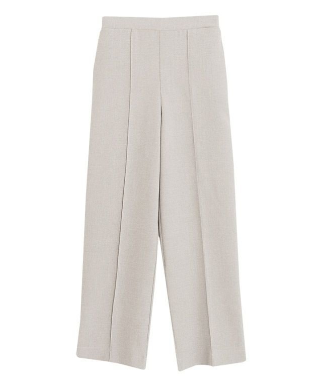 【ピエロ/Pierrot】のリネンライクピンタックストレートパンツ インテリア・キッズ・メンズ・レディースファッション・服の通販 founy(ファニー) 　ファッション　Fashion　レディースファッション　Fashion for Women　パンツ　Pants & Trousers　おすすめ　Recommended / Our Picks　ジャケット　Jacket, Outerwear　ストレート　Straight, Straight Cut　センター　Center, Center Line　プチプライス・低価格　Affordable / Budget Price　リネン　Linen, Linen Fabric　杢ベージュ|ID: prp329100003172189 ipo3291000000035499806