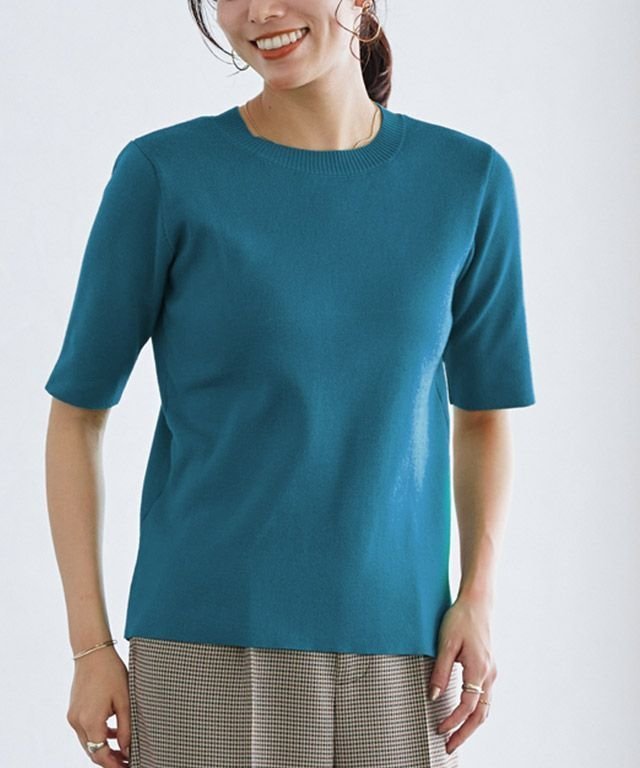 【ピエロ/Pierrot】の選べるネック多機能ニット5分袖トップス インテリア・キッズ・メンズ・レディースファッション・服の通販 founy(ファニー) ファッション Fashion レディースファッション Fashion for Women トップス・カットソー Cut & Sew Tops ニット Knit Tops & Sweaters おすすめ Recommended / Our Picks アンサンブル Ensemble Set ウォッシャブル Machine Washable カーディガン Cardigan, Knitwear バランス Balance, Style Balance プチプライス・低価格 Affordable / Budget Price エレガント 上品 Elegant 抗菌 Antibacterial, Bacteria-Resistant ブルーグリーン|ID: prp329100003183731 ipo3291000000035499829