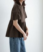 【ピエロ/Pierrot】の綿100% ギャザーフリルスリーブTシャツ 人気、トレンドファッション・服の通販 founy(ファニー) ファッション Fashion レディースファッション Fashion for Women トップス・カットソー Cut & Sew Tops シャツ・ブラウス・オフィスカジュアル Elegant Blouses & Button-Ups ロングTシャツ・Tシャツ Longline T-Shirts & Tees ギャザー Gathered, Ruffled フェミニン Feminine, Girly プチプライス・低価格 Affordable / Budget Price thumbnail 167cm / ブラウン / M|ID: prp329100003207995 ipo3291000000035499894