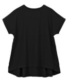 【ピエロ/Pierrot】の綿100% バックフリル切り替えTシャツ ブラック|ID:prp329100003212846