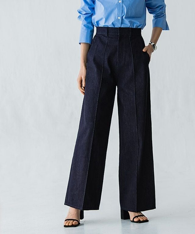 【ピエロ/Pierrot】のRASW ピンタックスラックスデニムパンツ インテリア・キッズ・メンズ・レディースファッション・服の通販 founy(ファニー) https://founy.com/ ファッション Fashion レディースファッション Fashion for Women パンツ Pants & Trousers デニムパンツ・ジーンズ・美脚デニム Denim Jeans & Pants ストレート Straight, Straight Cut スラックス Slacks, Dress Pants センター Center, Center Line デニム Denim, Jeans Material パターン Pattern, Design Print プチプライス・低価格 Affordable / Budget Price エレガント 上品 Elegant |ID: prp329100003224283 ipo3291000000036044309