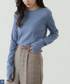【ピエロ/Pierrot】の【袖くしゅ/指穴袖】ネック/袖が選べるデザインカットソー 163cm / スモークブルー / クルーネック / Btype / M|ID: prp329100003721360 ipo3291000000032324152