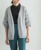 【ピエロ/Pierrot】のモヘアタッチ袖ケーブルニットカーディガン ライトグレー|ID: prp329100003721373 ipo3291000000036340243