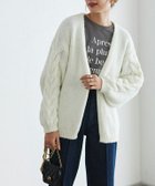 【ピエロ/Pierrot】のモヘアタッチ袖ケーブルニットカーディガン オフホワイト|ID: prp329100003721373 ipo3291000000036340244