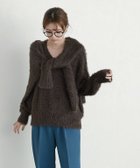 【ピエロ/Pierrot】のシャギーニットカーディガン ブラウン|ID: prp329100003721385 ipo3291000000036339379