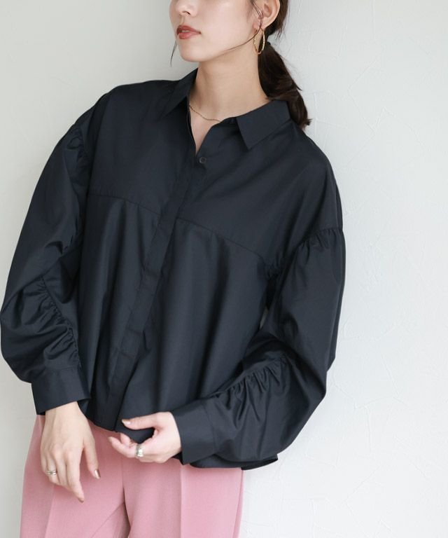 【ピエロ/Pierrot】の【アウトレットSALE!】変形ギャザースリーブシャツ インテリア・キッズ・メンズ・レディースファッション・服の通販 founy(ファニー) https://founy.com/ ファッション Fashion レディースファッション WOMEN トップス・カットソー Tops/Tshirt シャツ/ブラウス Shirts/Blouses アウトレット Outlet ギャザー Gather プチプライス・低価格 Affordable |ID: prp329100003721388 ipo3291000000028336414