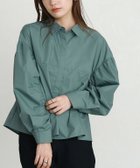 【ピエロ/Pierrot】の【アウトレットSALE!】変形ギャザースリーブシャツ ミントグリーン|ID: prp329100003721388 ipo3291000000036044195