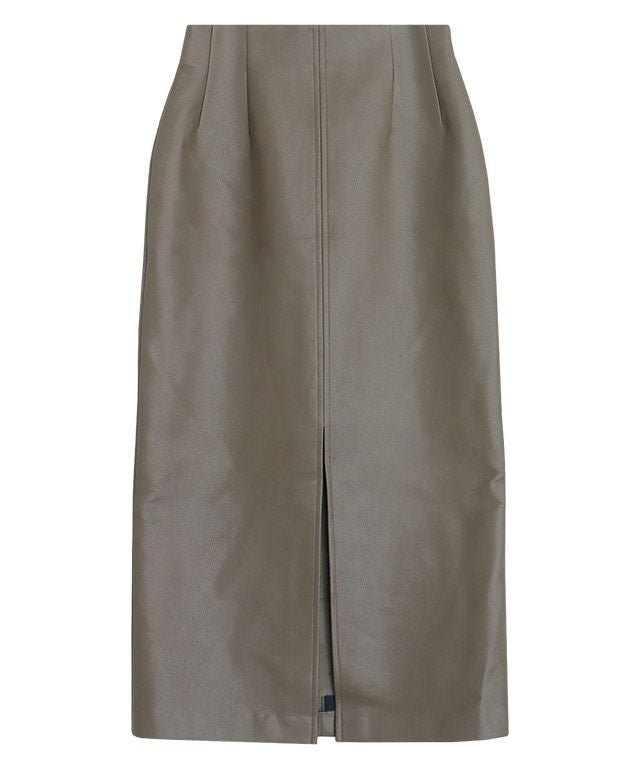 【ピエロ/Pierrot】のRASW フェイクレザースリットIラインスカート インテリア・キッズ・メンズ・レディースファッション・服の通販 founy(ファニー) 　ファッション　Fashion　レディースファッション　Fashion for Women　スカート　Skirts　スリット　Slit, Slit Detail　パッチ　Patch, Appliqué　フェイクレザー　Faux Leather, PU Leather　フロント　Front, Front Design　プチプライス・低価格　Affordable / Budget Price　ポケット　Pocket, Pocket Detail　モカグレージュ|ID: prp329100003721395 ipo3291000000035936137