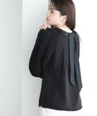 【ピエロ/Pierrot】のバックリボンデザインニット ブラック|ID: prp329100003721396 ipo3291000000036339407