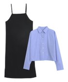 【ピエロ/Pierrot】の【アウトレットSALE!】選べるキャミワンピースセット A/ブラック×ブルー|ID: prp329100003721399 ipo3291000000036265116