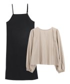 【ピエロ/Pierrot】の【アウトレットSALE!】選べるキャミワンピースセット B/ブラック×グレージュ|ID: prp329100003721399 ipo3291000000036265118