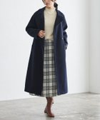 【ピエロ/Pierrot】のメルトンステンカラーロングコート ネイビー|ID: prp329100003721402 ipo3291000000035936224