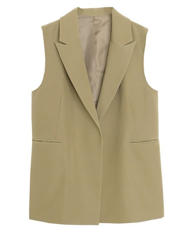 【ピエロ/Pierrot】のテーラードジレ インテリア・キッズ・メンズ・レディースファッション・服の通販 founy(ファニー) 　ファッション　Fashion　レディースファッション　Fashion for Women　アウター　Coat / Outerwear Collection　トップス・カットソー　Cut & Sew Tops　ベスト&ジレ / 重ね着スタイル　Vests & Gilets　おすすめ　Recommended / Our Picks　セットアップ　Set-Up, Coordinated Outfit　テーラード　Tailored, Tailored Fit　トッパー　Topper, Light Cardigan　ハーフ　Half, Half-Length　プチプライス・低価格　Affordable / Budget Price　エレガント 上品　Elegant　キャメルベージュ|ID: prp329100003721414 ipo3291000000031943040