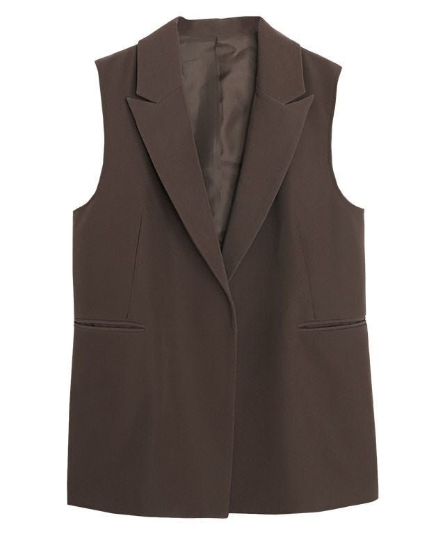 【ピエロ/Pierrot】のテーラードジレ インテリア・キッズ・メンズ・レディースファッション・服の通販 founy(ファニー) 　ファッション　Fashion　レディースファッション　Fashion for Women　アウター　Coat / Outerwear Collection　トップス・カットソー　Cut & Sew Tops　ベスト&ジレ / 重ね着スタイル　Vests & Gilets　おすすめ　Recommended / Our Picks　セットアップ　Set-Up, Coordinated Outfit　テーラード　Tailored, Tailored Fit　トッパー　Topper, Light Cardigan　ハーフ　Half, Half-Length　プチプライス・低価格　Affordable / Budget Price　エレガント 上品　Elegant　ブラウン|ID: prp329100003721414 ipo3291000000035935887