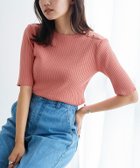 【ピエロ/Pierrot】の【アウトレットSALE!】リネンタッチ肩ボタンニット コーラルピンク|ID: prp329100003721483 ipo3291000000036042976