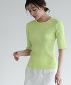 【ピエロ/Pierrot】の【アウトレットSALE!】リネンタッチ肩ボタンニット ライム|ID: prp329100003721483 ipo3291000000036042978