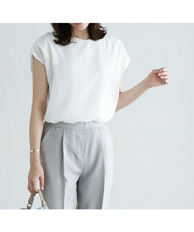 【ピエロ/Pierrot】のシフォンフレンチブラウス インテリア・キッズ・メンズ・レディースファッション・服の通販 founy(ファニー) 　ファッション　Fashion　レディースファッション　Fashion for Women　トップス・カットソー　Cut & Sew Tops　シャツ・ブラウス・オフィスカジュアル　Elegant Blouses & Button-Ups　シフォン　Chiffon, Lightweight Fabric　プチプライス・低価格　Affordable / Budget Price　エレガント 上品　Elegant　オフホワイト|ID: prp329100003721485 ipo3291000000028317639
