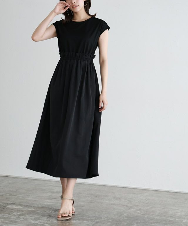 【ピエロ/Pierrot】のドッキングギャザーワンピース インテリア・キッズ・メンズ・レディースファッション・服の通販 founy(ファニー) https://founy.com/ ファッション Fashion レディースファッション Fashion for Women ワンピース Dresses カットソー Cut and Sewn Top カーディガン Cardigan, Knitwear スリーブ Sleeve, Long Sleeve / Short Sleeve ドッキング Docking, Mixed Material フリル Frill, Ruffle フレア Flare, Flared フレンチ French, French Style プチプライス・低価格 Affordable / Budget Price エレガント 上品 Elegant |ID: prp329100003721499 ipo3291000000026739849