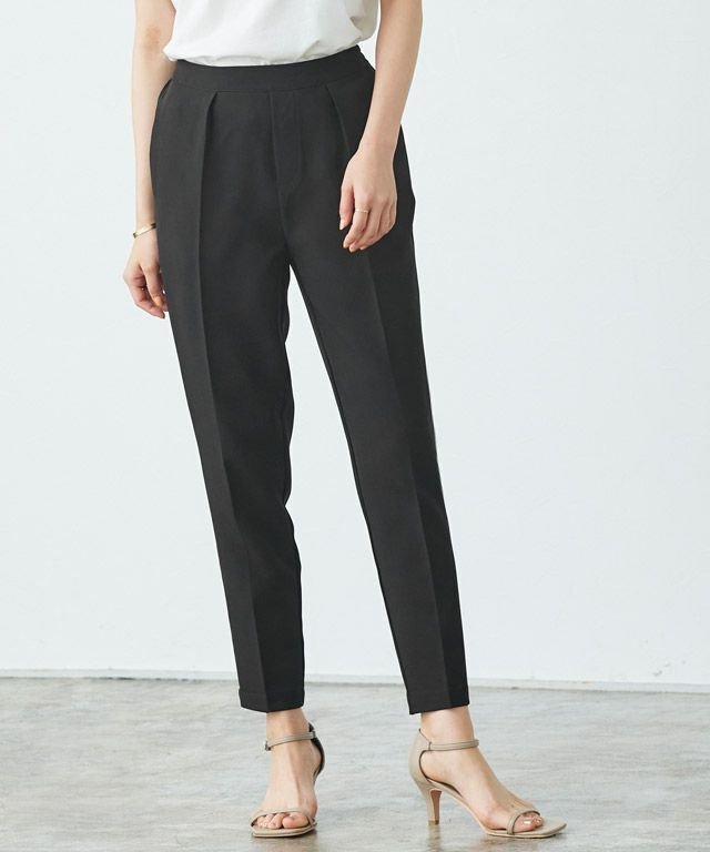 【ピエロ/Pierrot】の多機能ストレッチツイルテーパードパンツ インテリア・キッズ・メンズ・レディースファッション・服の通販 founy(ファニー) 　ファッション　Fashion　レディースファッション　Fashion for Women　パンツ　Pants & Trousers　ストレッチ　Stretch, Stretchy Fabric　プチプライス・低価格　Affordable / Budget Price　ベーシック　Basic, Essential　抗菌　Antibacterial, Bacteria-Resistant　167cm / ブラック / M|ID: prp329100003721505 ipo3291000000035591394