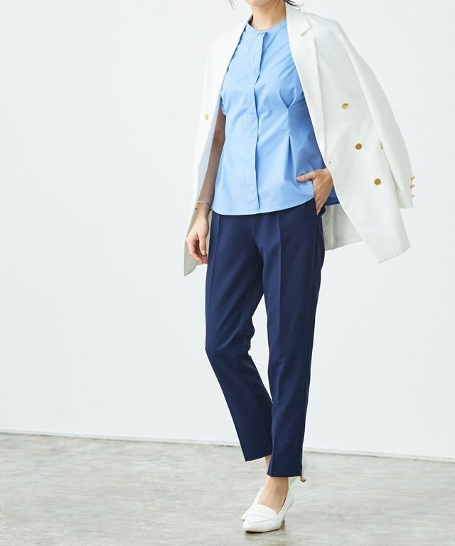 【ピエロ/Pierrot】の多機能ストレッチツイルテーパードパンツ インテリア・キッズ・メンズ・レディースファッション・服の通販 founy(ファニー) 　ファッション　Fashion　レディースファッション　Fashion for Women　パンツ　Pants & Trousers　ストレッチ　Stretch, Stretchy Fabric　プチプライス・低価格　Affordable / Budget Price　ベーシック　Basic, Essential　抗菌　Antibacterial, Bacteria-Resistant　167cm / ネイビー / M|ID: prp329100003721505 ipo3291000000035591396