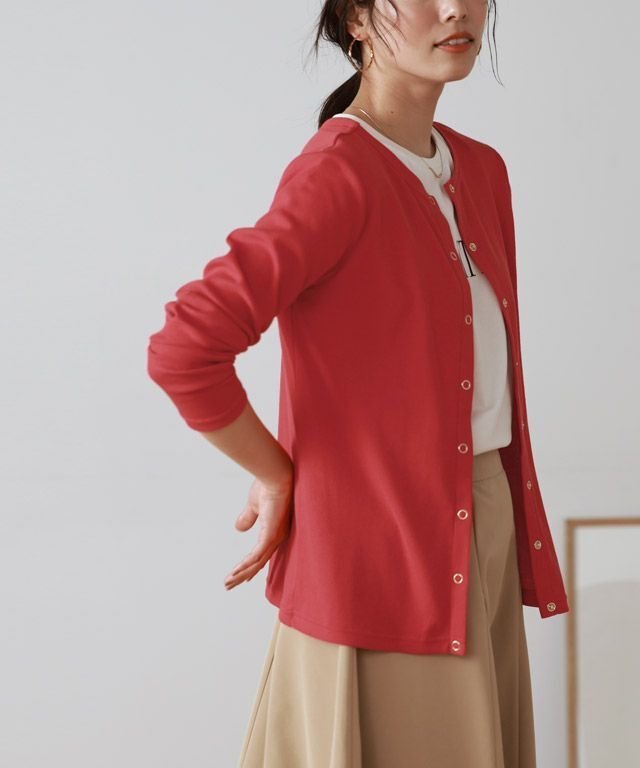 【ピエロ/Pierrot】の2wayテレコリブカットソーカーディガン インテリア・キッズ・メンズ・レディースファッション・服の通販 founy(ファニー) 　ファッション　Fashion　レディースファッション　Fashion for Women　トップス・カットソー　Cut & Sew Tops　カーディガン・羽織り　Layered Style Cardigans　カットソー・ベーシックTシャツ　Cut-and-Sewn Tops / Stretch Tees & Basics　おすすめ　Recommended / Our Picks　アンサンブル　Ensemble Set　カーディガン　Cardigan, Knitwear　シンプル　Simple, Minimal　スリーブ　Sleeve, Long Sleeve / Short Sleeve　フレンチ　French, French Style　プチプライス・低価格　Affordable / Budget Price　長袖　Long Sleeve, Full Sleeve　167cm / レッド / M|ID: prp329100003721513 ipo3291000000033264362