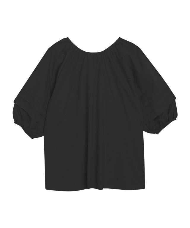 【ピエロ/Pierrot】の2wayボリュームスリーブブラウス インテリア・キッズ・メンズ・レディースファッション・服の通販 founy(ファニー) 　ファッション　Fashion　レディースファッション　Fashion for Women　トップス・カットソー　Cut & Sew Tops　シャツ・ブラウス・オフィスカジュアル　Elegant Blouses & Button-Ups　ボリューム袖・フリルスリーブブラウス　Voluminous & Ruffle Sleeves / Puffy Sleeve Tops　ギャザー　Gathered, Ruffled　フェミニン　Feminine, Girly　プチプライス・低価格　Affordable / Budget Price　ブラック|ID: prp329100003721544 ipo3291000000024899495