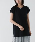 【ピエロ/Pierrot】のフレンチスリーブニットチュニック ブラック|ID: prp329100003721547 ipo3291000000028317660