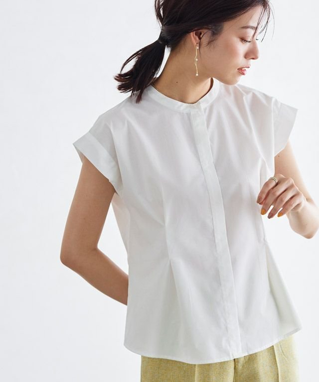 【ピエロ/Pierrot】のウエストタックフレンチブラウス インテリア・キッズ・メンズ・レディースファッション・服の通販 founy(ファニー) 　ファッション　Fashion　レディースファッション　Fashion for Women　トップス・カットソー　Cut & Sew Tops　シャツ・ブラウス・オフィスカジュアル　Elegant Blouses & Button-Ups　スリーブ　Sleeve, Long Sleeve / Short Sleeve　フレンチ　French, French Style　プチプライス・低価格　Affordable / Budget Price　ペプラム　Peplum, Flared Hem　オフホワイト|ID: prp329100003721552 ipo3291000000028484144