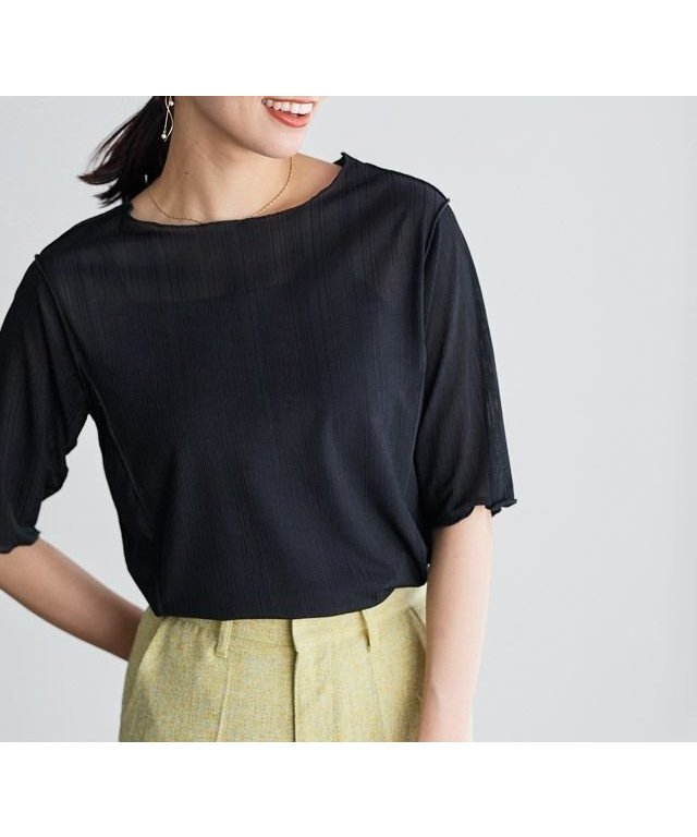 【ピエロ/Pierrot】の5分袖メロートップス 人気、トレンドファッション・服の通販 founy(ファニー) 　ファッション　Fashion　レディースファッション　Fashion for Women　トップス・カットソー　Cut & Sew Tops　おすすめ　Recommended / Our Picks　インナー　Innerwear　シアー　Sheer, See-Through　ストレッチ　Stretch, Stretchy Fabric　トレンド　Trend, Trending Now　フィット　Fit, Slim Fit　プチプライス・低価格　Affordable / Budget Price　 other-1|ID: prp329100003721555 ipo3291000000035500144