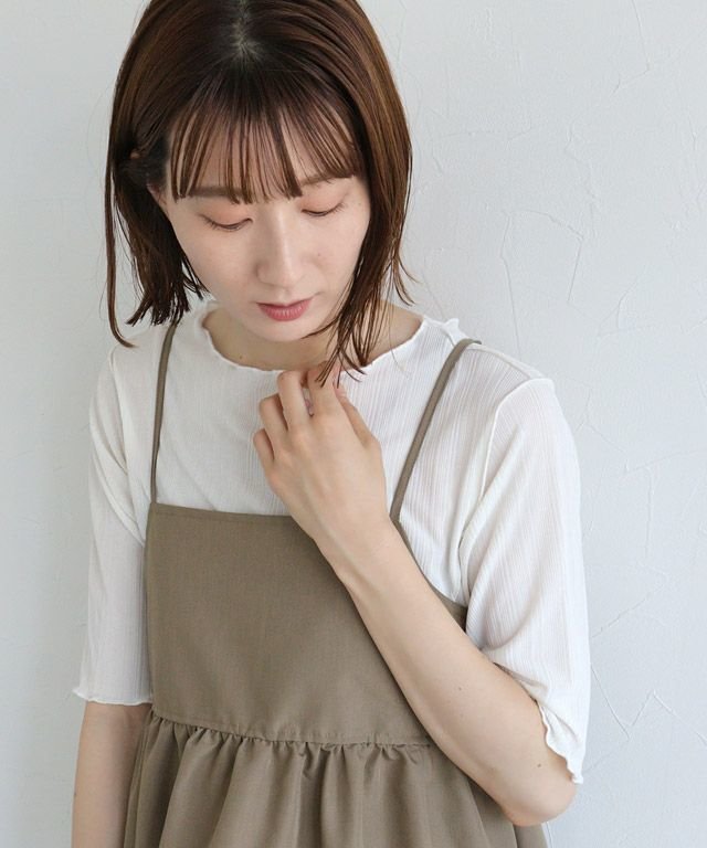 【ピエロ/Pierrot】の5分袖メロートップス インテリア・キッズ・メンズ・レディースファッション・服の通販 founy(ファニー) 　ファッション　Fashion　レディースファッション　Fashion for Women　トップス・カットソー　Cut & Sew Tops　おすすめ　Recommended / Our Picks　インナー　Innerwear　シアー　Sheer, See-Through　ストレッチ　Stretch, Stretchy Fabric　トレンド　Trend, Trending Now　フィット　Fit, Slim Fit　プチプライス・低価格　Affordable / Budget Price　オフホワイト|ID: prp329100003721555 ipo3291000000035500147