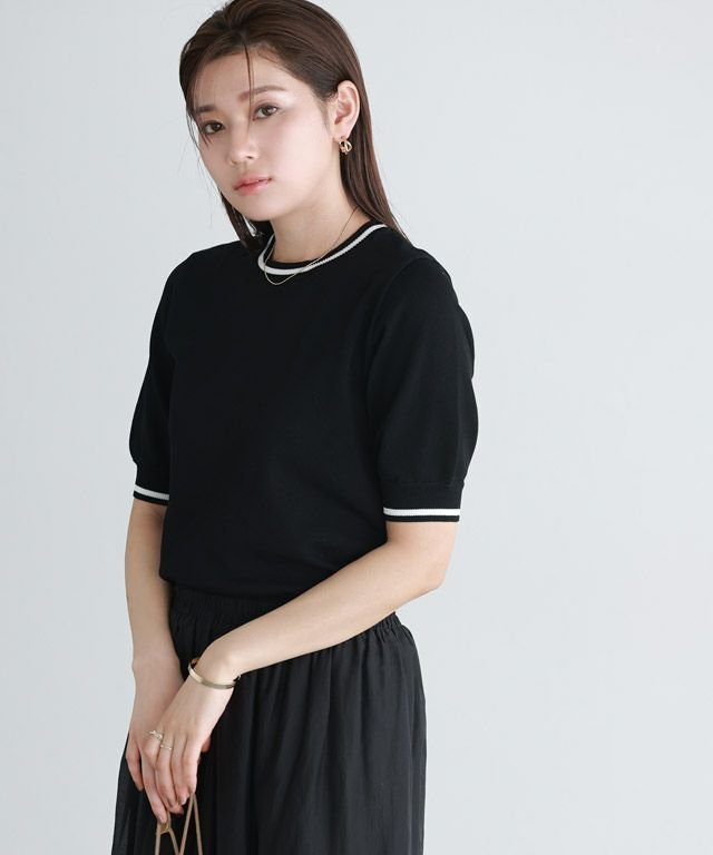 【ピエロ/Pierrot】のライン配色パフニット インテリア・キッズ・メンズ・レディースファッション・服の通販 founy(ファニー) https://founy.com/ ファッション Fashion レディースファッション Fashion for Women トップス・カットソー Cut & Sew Tops ニット Knit Tops & Sweaters インナー Innerwear スリーブ Sleeve, Long Sleeve / Short Sleeve トレンド Trend, Trending Now プチプライス・低価格 Affordable / Budget Price |ID: prp329100003721556 ipo3291000000028336891
