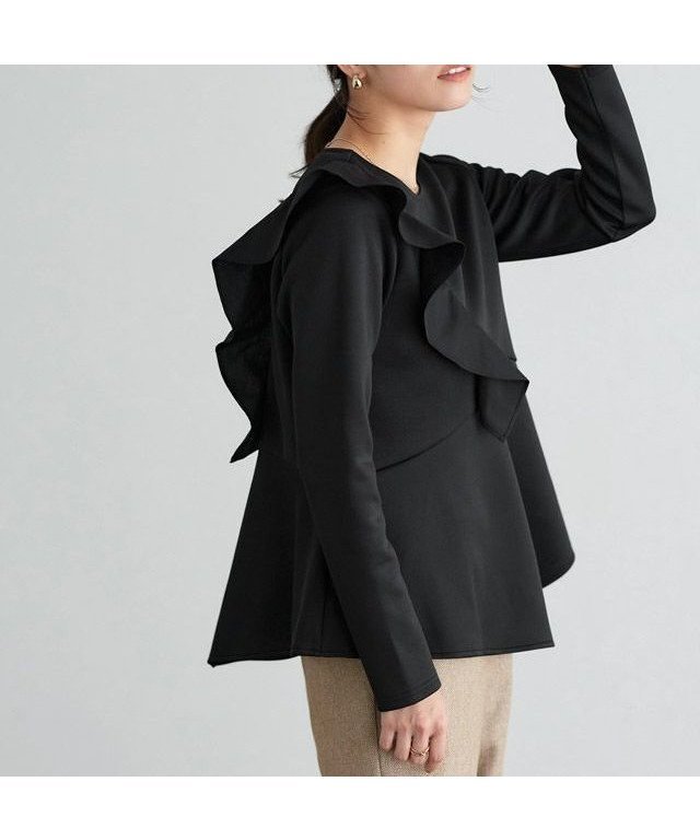 【ピエロ/Pierrot】のフリルドッキングダンボールフレアプルオーバー インテリア・キッズ・メンズ・レディースファッション・服の通販 founy(ファニー) https://founy.com/ ファッション Fashion レディースファッション Fashion for Women トップス・カットソー Cut & Sew Tops カジュアルプルオーバー・ニットトップス Pullovers & Knit Tops / Casual Pullovers アシンメトリー Asymmetrical Style カットソー Cut and Sewn Top フェミニン Feminine, Girly フリル Frill, Ruffle フレア Flare, Flared プチプライス・低価格 Affordable / Budget Price エレガント 上品 Elegant |ID: prp329100003783068 ipo3291000000028296380