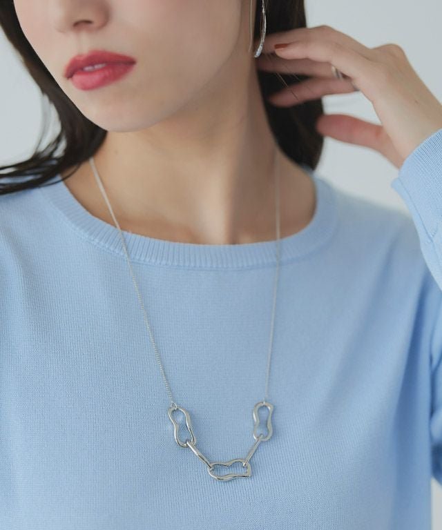 【ピエロ/Pierrot】の【E会場】デフォルメチェーンデザインネックレス [Pierrot] インテリア・キッズ・メンズ・レディースファッション・服の通販 founy(ファニー) 　ファッション　Fashion　レディースファッション　Fashion for Women　ジュエリー　Jewelry　ネックレス　Necklaces & Pendants　アクセサリー　Fashion Accessories　コーティング　Coating, Coated Finish　シンプル　Simple, Minimal　チェーン　Chain, Chain Strap　トレンド　Trend, Trending Now　プチプライス・低価格　Affordable / Budget Price　メタル　Metal, Metal Parts　エレガント 上品　Elegant　シルバー|ID: prp329100003783078 ipo3291000000035934147