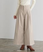 【ピエロ/Pierrot】のハイウエストタックワイドパンツ 167cm / グレージュ / M|ID: prp329100003783185 ipo3291000000035935234