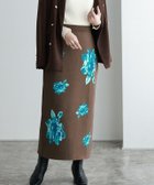 【ピエロ/Pierrot】の【アウトレットSALE!】花柄ジャカードスカート ブラウン|ID: prp329100003783192 ipo3291000000035935174