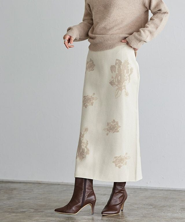 【ピエロ/Pierrot】の【アウトレットSALE!】花柄ジャカードスカート インテリア・キッズ・メンズ・レディースファッション・服の通販 founy(ファニー) 　ファッション　Fashion　レディースファッション　Fashion for Women　スカート　Skirts　アウトレット　Outlet / Clearance　クラシカル　Classical, Vintage-Inspired　ジャカード／ジャガード　Jacquard, Woven Pattern　バランス　Balance, Style Balance　フラワー　Flower, Floral　プチプライス・低価格　Affordable / Budget Price　アイボリー|ID: prp329100003783192 ipo3291000000035935175