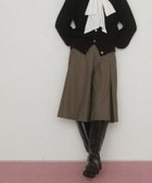 【ピエロ/Pierrot】のタックフレアミドル丈パンツ 杢ブラウン|ID:prp329100003783238