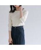 【ピエロ/Pierrot】の選べるデザイン袖ボタンリブニット 167cm / A / アイボリー / クルーネック / M|ID: prp329100003783253 ipo3291000000034911588