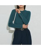 【ピエロ/Pierrot】の選べるデザイン袖ボタンリブニット 166cm / A / ブルーグリーン / クルーネック / M|ID: prp329100003783253 ipo3291000000034911593