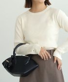 【ピエロ/Pierrot】の選べるデザイン袖ボタンリブニット 150cm / B / アイボリー / クルーネック / M|ID: prp329100003783253 ipo3291000000034911598