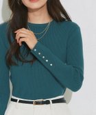 【ピエロ/Pierrot】の選べるデザイン袖ボタンリブニット 人気、トレンドファッション・服の通販 founy(ファニー) ファッション Fashion レディースファッション Fashion for Women トップス・カットソー Cut & Sew Tops ニット Knit Tops & Sweaters 送料無料 Free Shipping シンプル Simple, Minimal パール Pearl, Pearl Accent プチプライス・低価格 Affordable / Budget Price エレガント 上品 Elegant thumbnail 166cm / B / ブルーグリーン / クルーネック / M|ID: prp329100003783253 ipo3291000000036043673