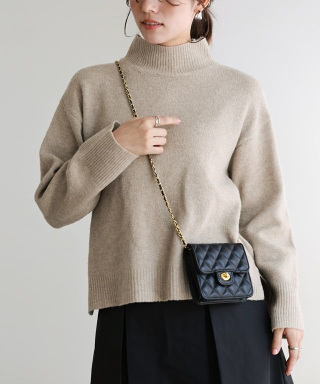【ピエロ/Pierrot】のウールライクハイネックニット インテリア・キッズ・メンズ・レディースファッション・服の通販 founy(ファニー)  ファッション Fashion レディースファッション Fashion for Women トップス・カットソー Cut & Sew Tops ニット Knit Tops & Sweaters インナー Innerwear ハイネック High Neck, Mock Neck プチプライス・低価格 Affordable / Budget Price ベーシック Basic, Essential ボトム Bottoms, Lower Wear ルーズ Loose, Oversized 167cm / 杢ベージュ / M|ID: prp329100003783267 ipo3291000000034244332
