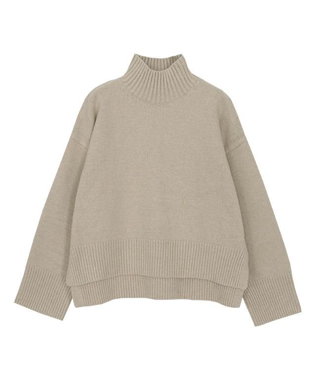 【ピエロ/Pierrot】の【アウトレットSALE!】選べる2ネッククロップド丈ニット インテリア・キッズ・メンズ・レディースファッション・服の通販 founy(ファニー) 　ファッション　Fashion　レディースファッション　WOMEN　トップス・カットソー　Tops/Tshirt　ニット　Knit Tops　アウトレット　Outlet　クロップド　Cropped　スリット　Slit　ハイネック　High Neck　バランス　Balance　プチプライス・低価格　Affordable　グレージュ|ID: prp329100003783345 ipo3291000000024897774