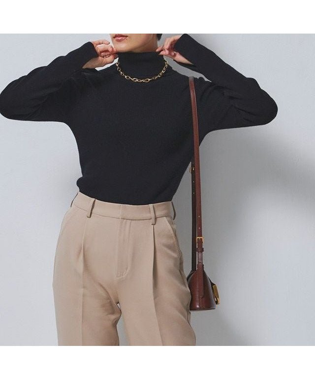 【ピエロ/Pierrot】のRASW 綿シルクタートルネックニット 人気、トレンドファッション・服の通販 founy(ファニー) 　ファッション　Fashion　レディースファッション　Fashion for Women　トップス・カットソー　Cut & Sew Tops　ニット　Knit Tops & Sweaters　タートルネック・ハイネックトップス　Turtlenecks & High-Neck Tops　おすすめ　Recommended / Our Picks　シルク　Silk, 100% Silk　スリット　Slit, Slit Detail　タートルネック　Turtleneck, High Neck　プチプライス・低価格　Affordable / Budget Price　ルーズ　Loose, Oversized　 other-1|ID: prp329100003783418 ipo3291000000036043577