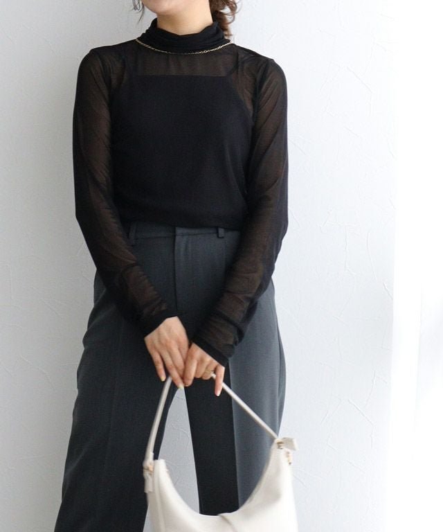 【ピエロ/Pierrot】のチュールハイネックトップス インテリア・キッズ・メンズ・レディースファッション・服の通販 founy(ファニー) https://founy.com/ ファッション Fashion レディースファッション Fashion for Women トップス・カットソー Cut & Sew Tops おすすめ Recommended / Our Picks シンプル Simple, Minimal ジャケット Jacket, Outerwear チュール Tulip, Tulip Motif プチプライス・低価格 Affordable / Budget Price |ID: prp329100003783420 ipo3291000000036043597