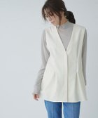 【ピエロ/Pierrot】の【アウトレットSALE!】ノーカラータックジレ ノーカラータックジレ|ID: prp329100003808077 ipo3291000000035934304