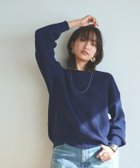 【ピエロ/Pierrot】のRASW 綿100%クルーネックニット 166cm / ネイビー / M|ID: prp329100003828902 ipo3291000000031838898